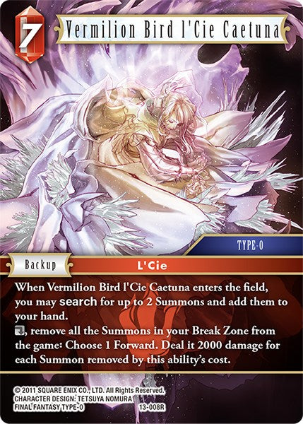 Vermilion Bird l'Cie Caetuna [Opus XIII: Crystal Radiance] | Odin's Place