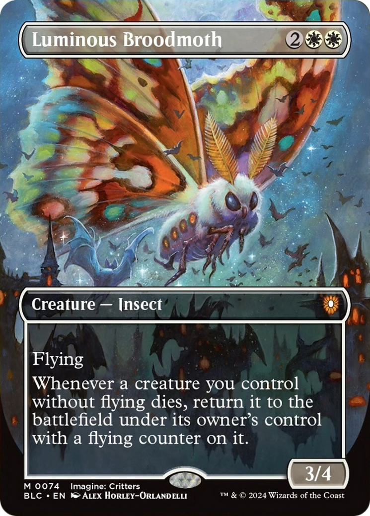 Luminous Broodmoth (Borderless) [Bloomburrow Commander] | Odin's Place