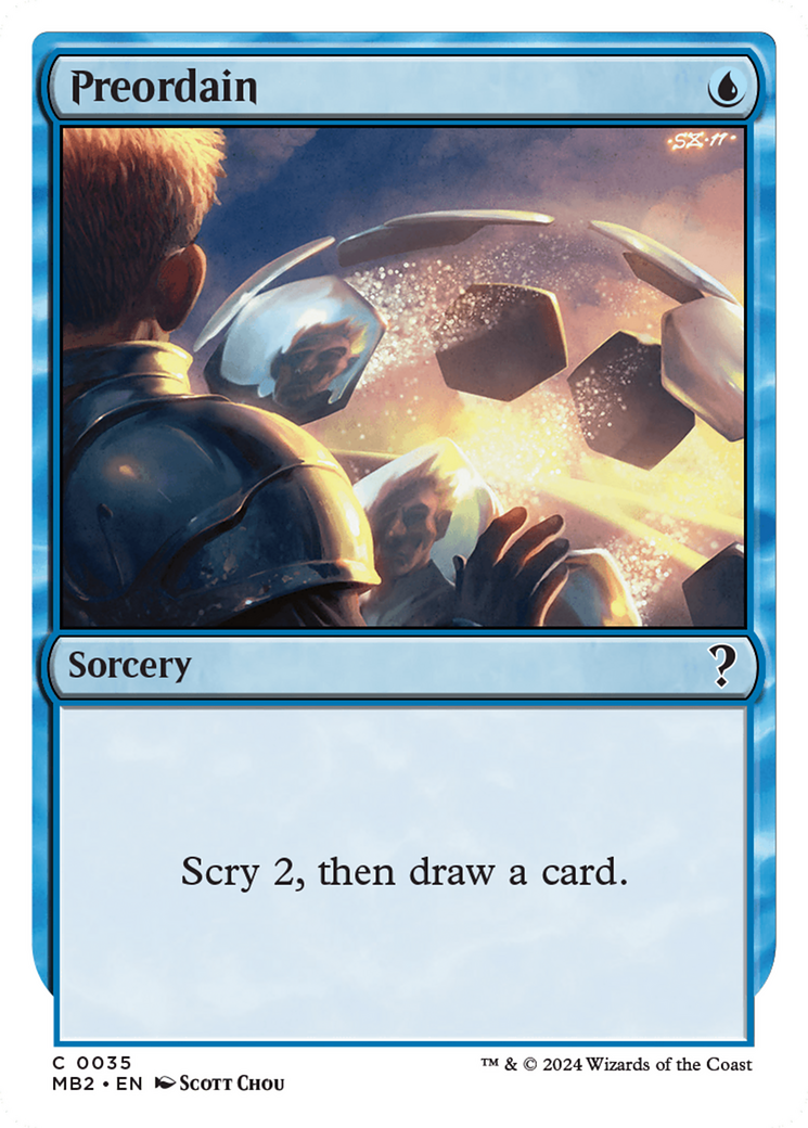 Preordain (White Border) [Mystery Booster 2] | Odin's Place