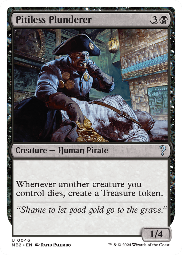 Pitiless Plunderer (White Border) [Mystery Booster 2] | Odin's Place