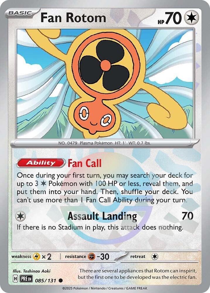 Fan Rotom (085/131) (Poke Ball Pattern) [Scarlet & Violet: Prismatic Evolutions] | Odin's Place