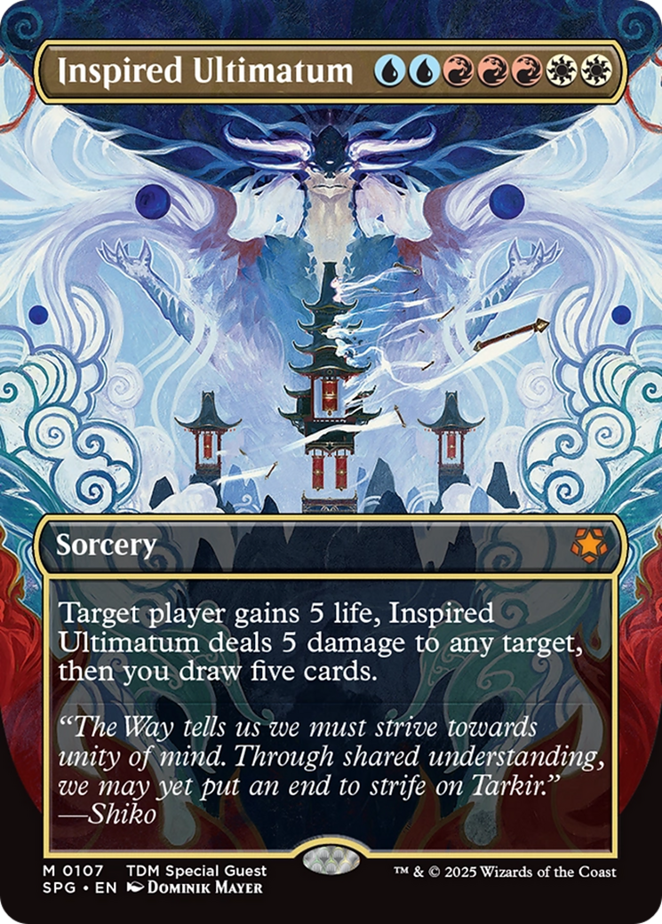 Inspired Ultimatum (Borderless) [Tarkir: Dragonstorm Special Guests] | Odin's Place
