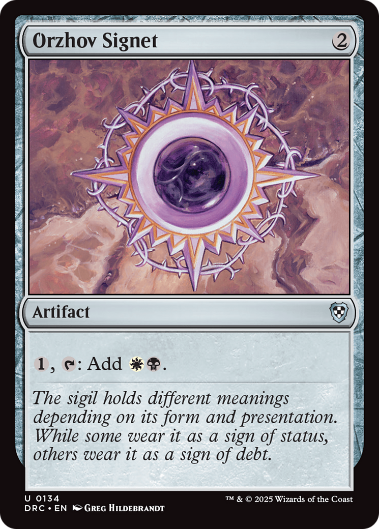 Orzhov Signet [Aetherdrift Commander] | Odin's Place