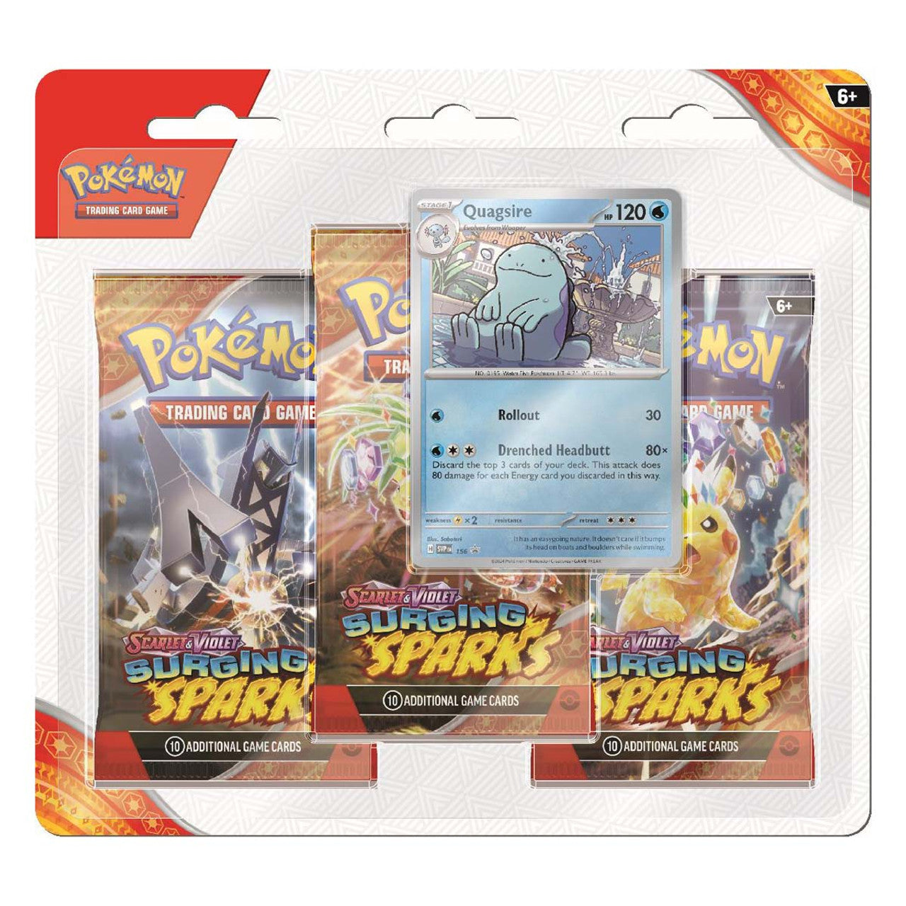 Pokemon TCG: Scarlet and Violet Surging Sparks 3-Booster Blister | Odin's Place