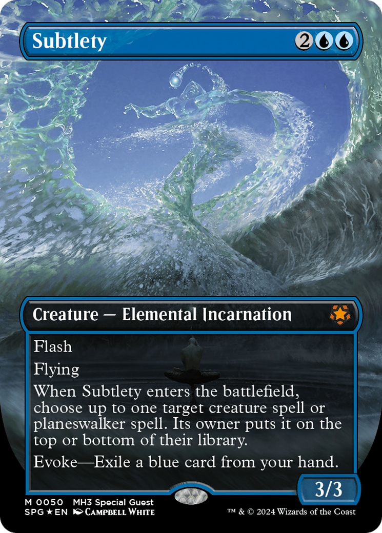 Subtlety (Borderless) (Textured Foil) [Modern Horizons 3 Special Guests] | Odin's Place