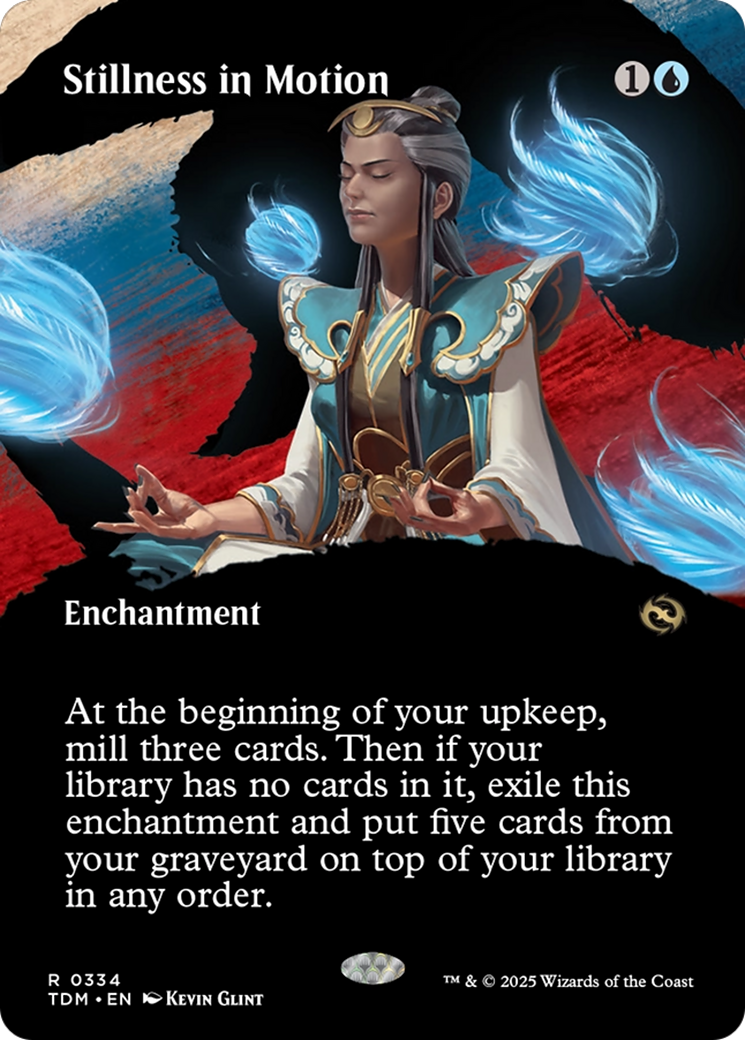 Stillness in Motion (Borderless) [Tarkir: Dragonstorm] | Odin's Place
