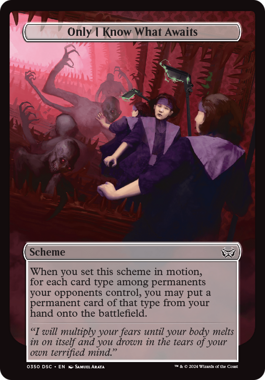 Only I Know What Awaits (Full Art) [Duskmourn: Archenemy] | Odin's Place
