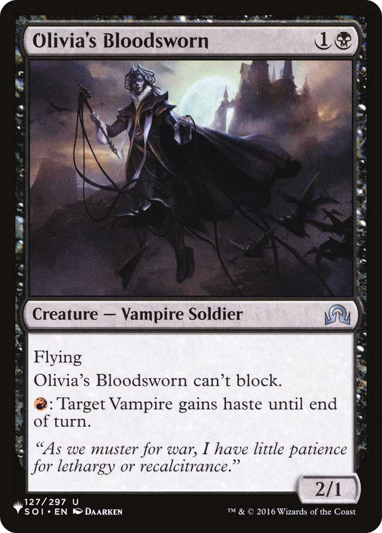 Olivia's Bloodsworn [The List] | Odin's Place