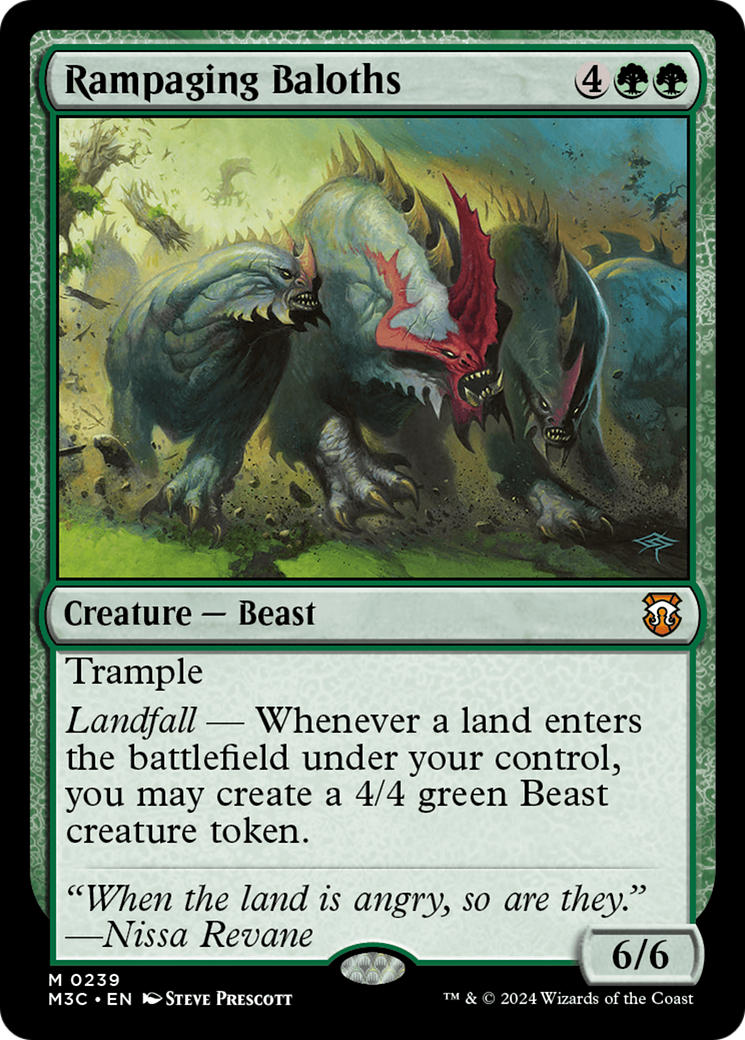 Rampaging Baloths (Ripple Foil) [Modern Horizons 3 Commander] | Odin's Place