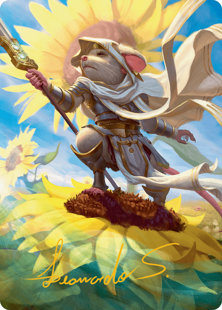 Elspeth, Sun's Champion Art Card (Gold-Stamped Signature) [Bloomburrow Art Series] | Odin's Place
