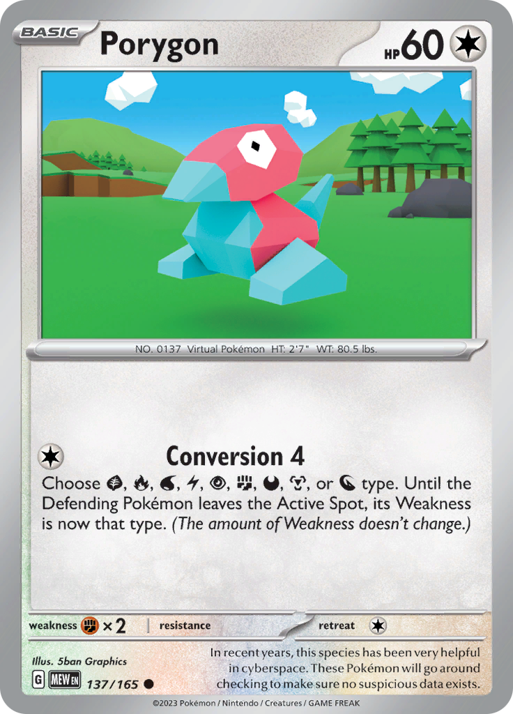 Porygon (137/165) [Scarlet & Violet 151] | Odin's Place