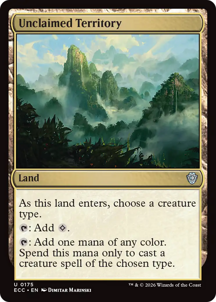 Unclaimed Territory [Lorwyn Eclipsed Commander] | Odin's Place