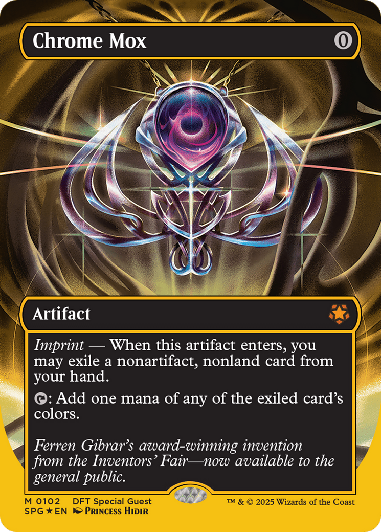 Chrome Mox (Borderless) (First-Place Foil) [Aetherdrift Special Guests] | Odin's Place