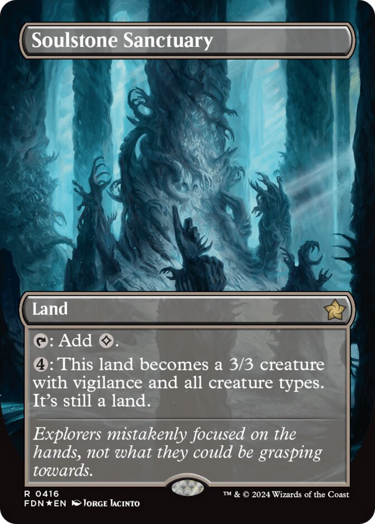 Soulstone Sanctuary (Borderless) (Mana Foil) [Foundations] | Odin's Place