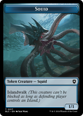 Steelburr Champion // Squid Double-Sided Token [Bloomburrow Commander Tokens] | Odin's Place