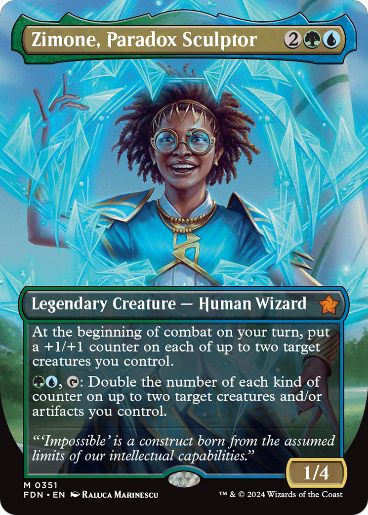 Zimone, Paradox Sculptor (Borderless) [Foundations] | Odin's Place