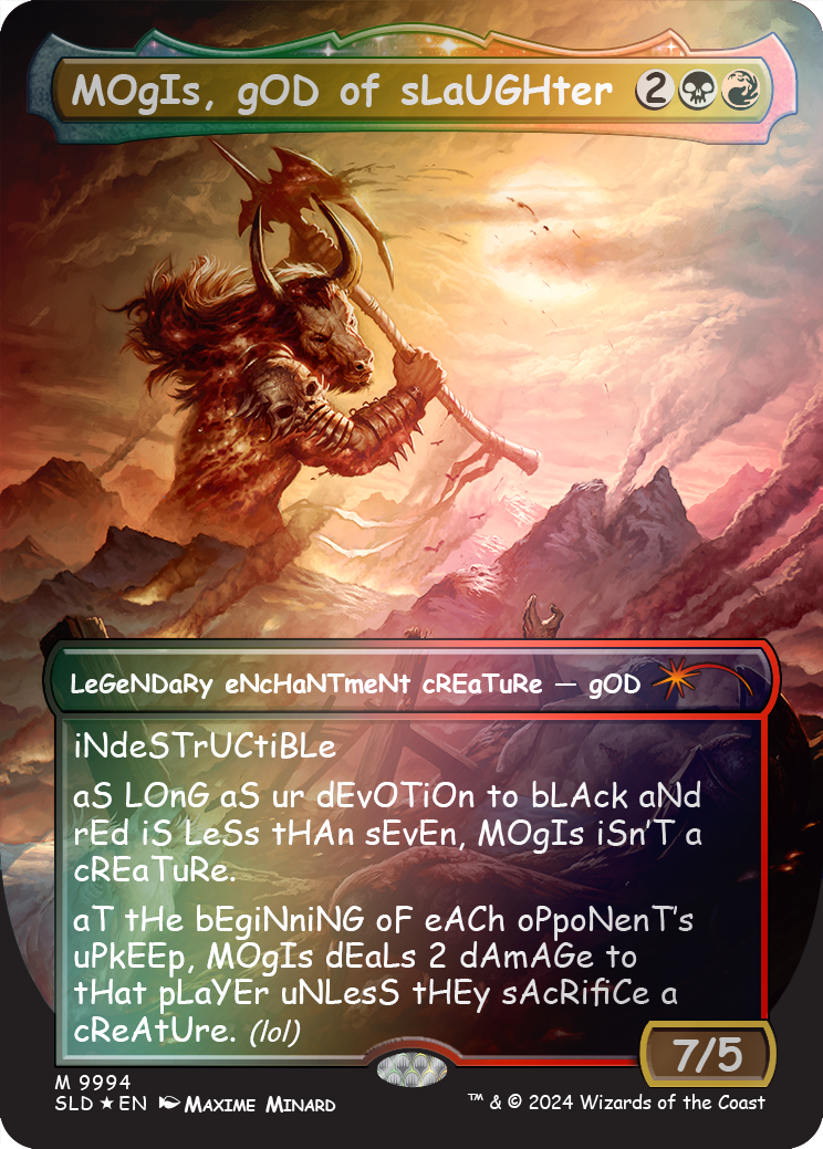 MOgIs, gOD of sLaUGHter (9994) (Rainbow Foil) [Secret Lair Drop Series] | Odin's Place