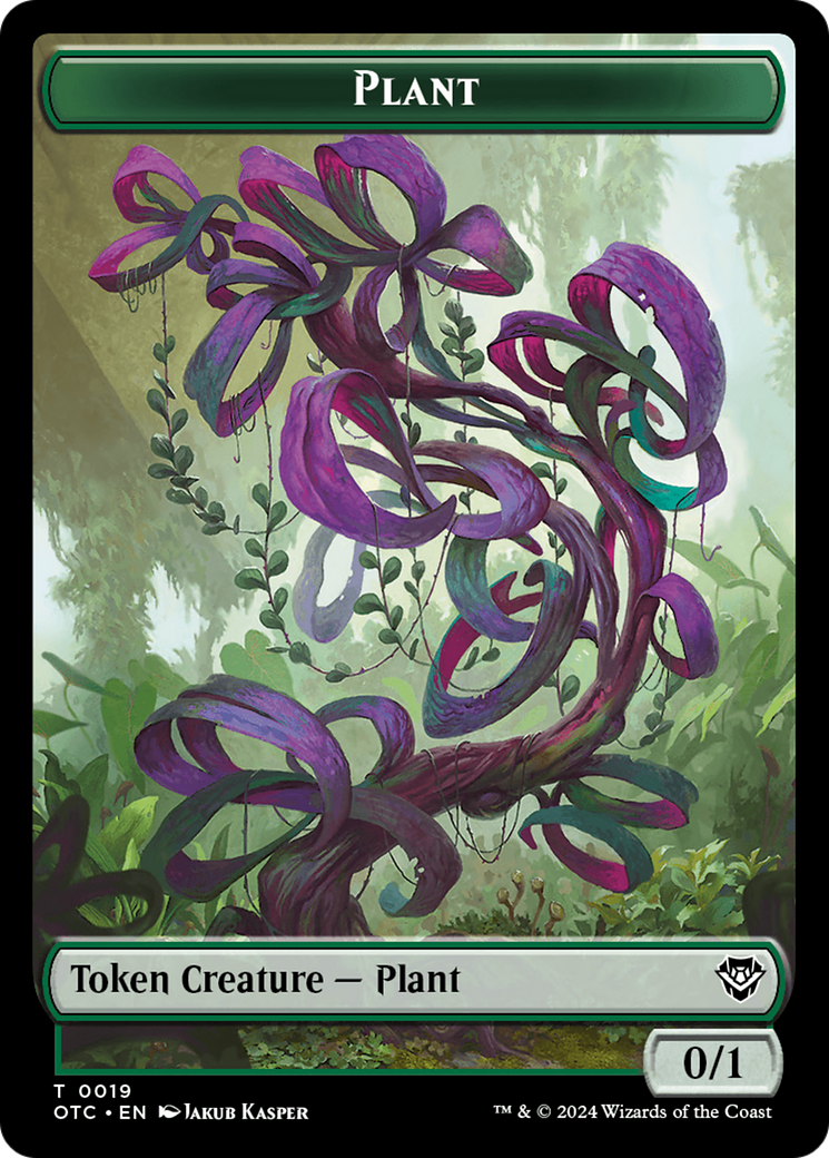 Plant // Sand Warrior Double-Sided Token [Outlaws of Thunder Junction Commander Tokens] | Odin's Place