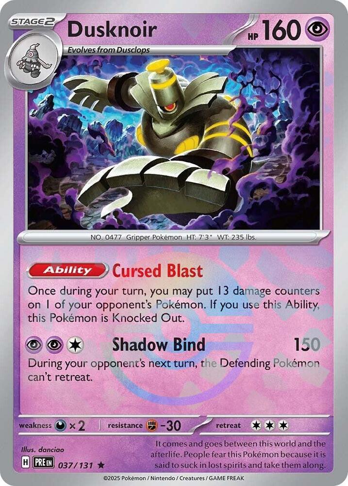 Dusknoir (037/131) (Poke Ball Pattern) [Scarlet & Violet: Prismatic Evolutions] | Odin's Place