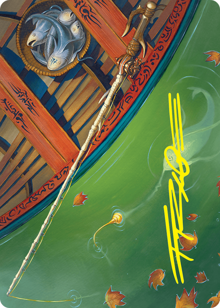 Fishing Pole Art Card (18/54) (Gold-Stamped Signature) [Foundations Art Series] | Odin's Place