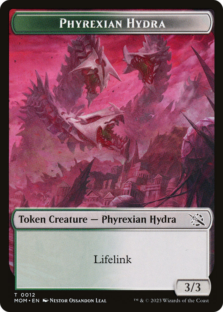 Warrior // Phyrexian Hydra (0012) Double-Sided Token [March of the Machine Tokens] | Odin's Place