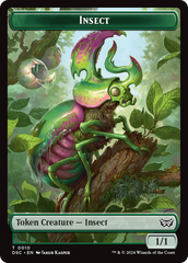 Insect (0010) //Manifest Double-Sided Token [Duskmourn: House of Horror Commander Tokens] | Odin's Place