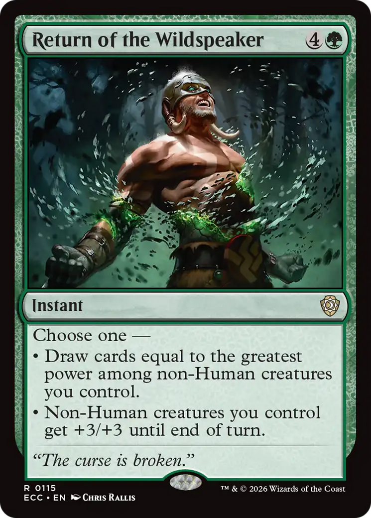 Return of the Wildspeaker [Lorwyn Eclipsed Commander] | Odin's Place