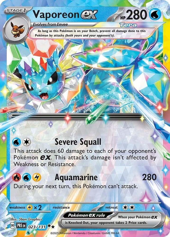 Vaporeon ex (023/131) [Scarlet & Violet: Prismatic Evolutions] | Odin's Place