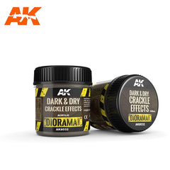 AK Interactive Dark & Dry Crackle Effects - 100ml (Acrylic) | Odin's Place