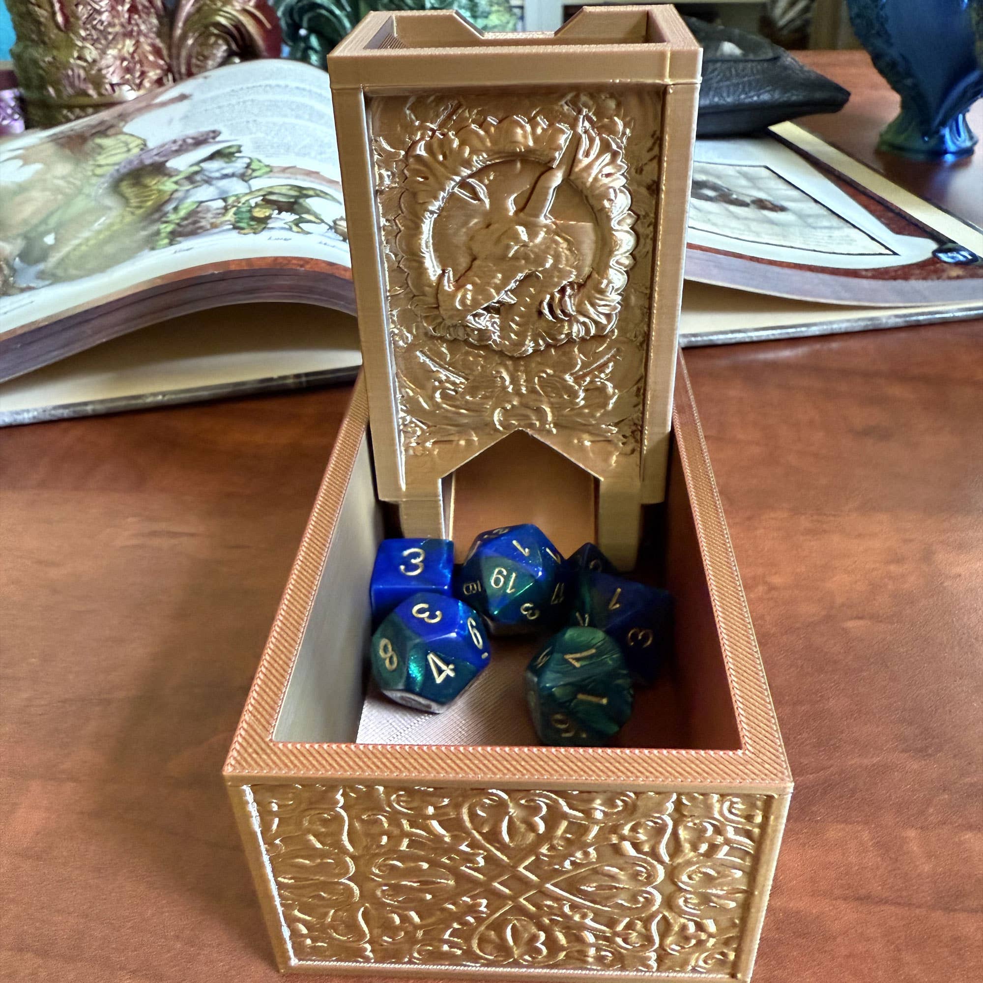 Folding Dragon Dice Tower & Storage | TTRPG, D&D, TCG, CoC | Odin's Place