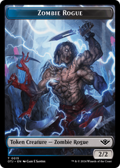 Treasure // Zombie Rogue Double-Sided Token [Outlaws of Thunder Junction Tokens] | Odin's Place