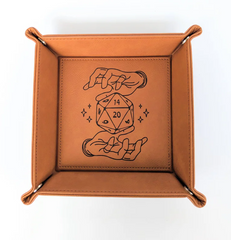 NTSD Gaming Square Leatherette Dice Tray, Assorted Styles | Odin's Place