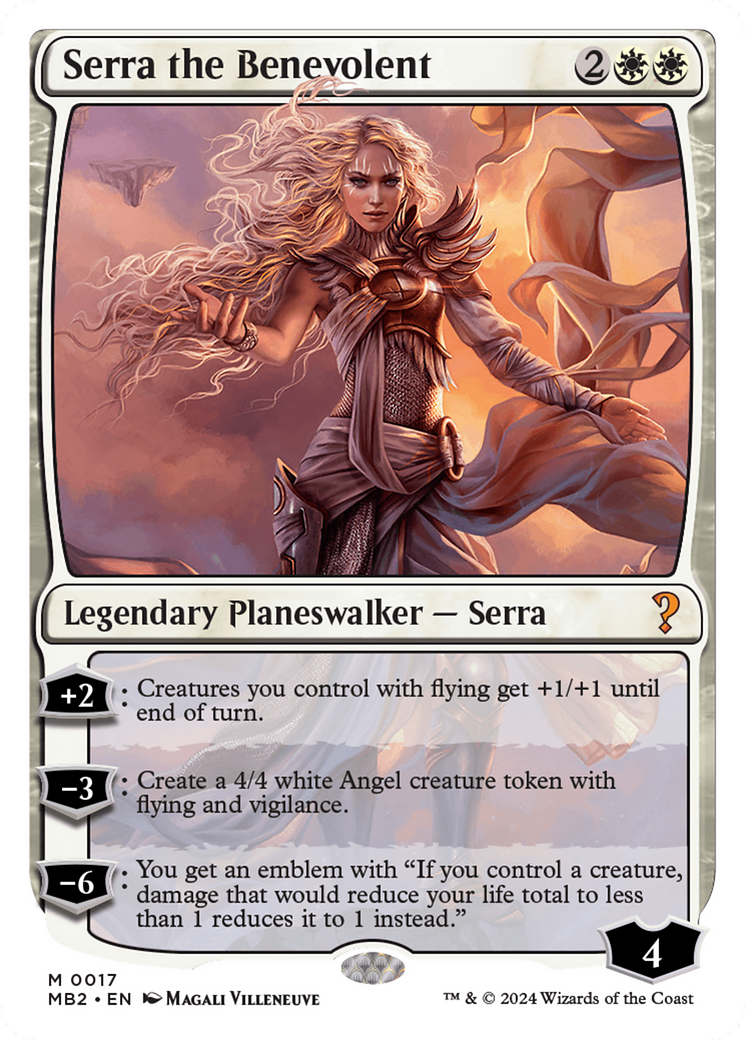 Serra the Benevolent (White Border) [Mystery Booster 2] | Odin's Place