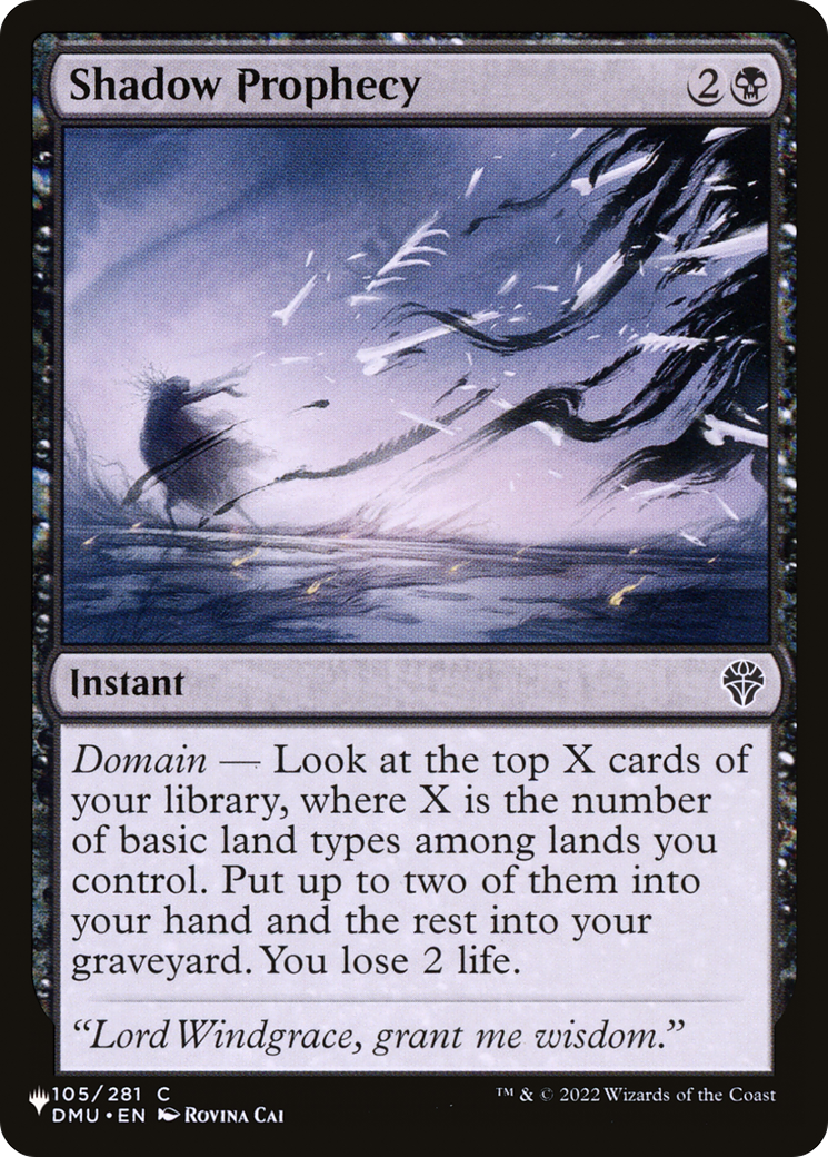 Shadow Prophecy [The List] | Odin's Place
