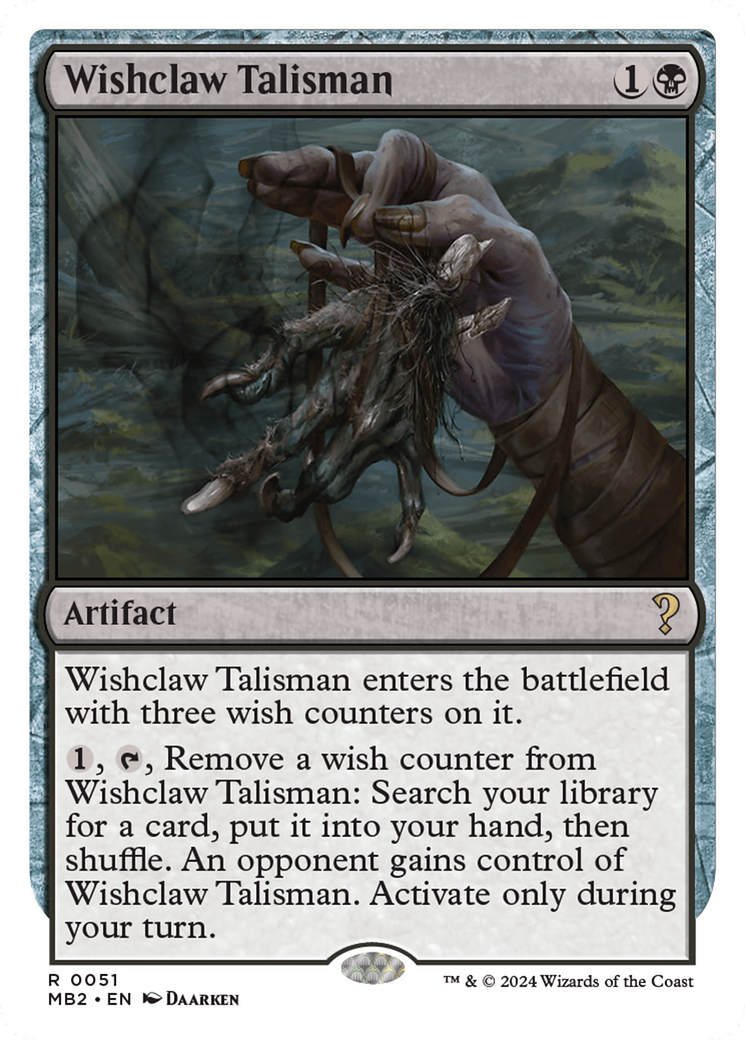 Wishclaw Talisman (White Border) [Mystery Booster 2] | Odin's Place