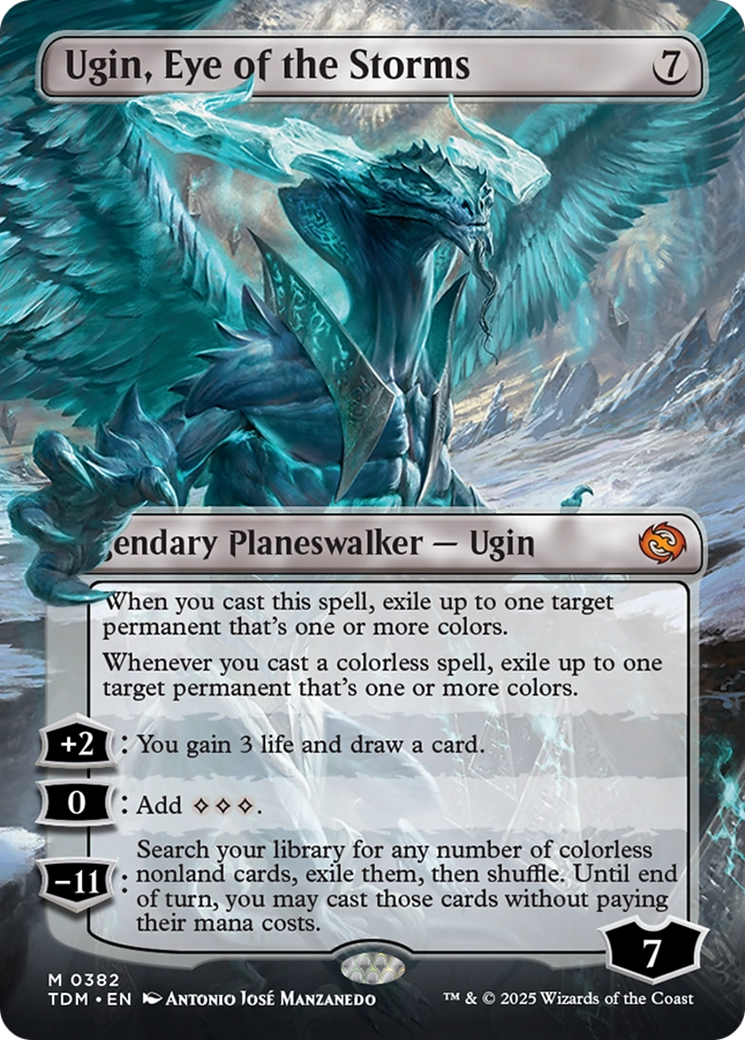 Ugin, Eye of the Storms (Borderless) [Tarkir: Dragonstorm] | Odin's Place