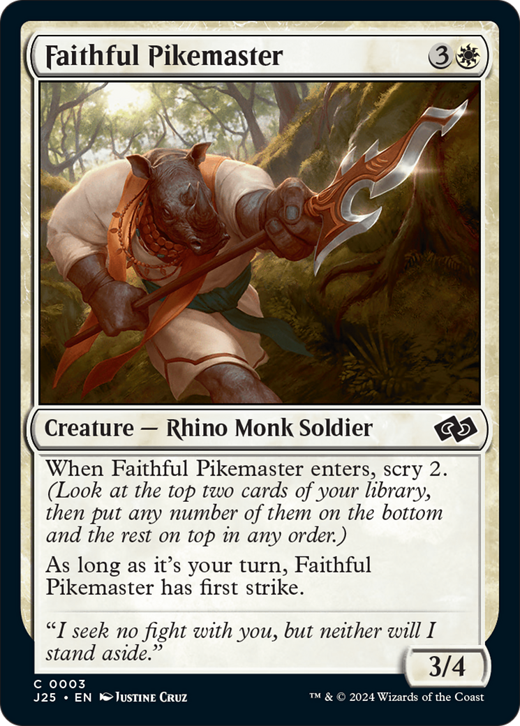 Faithful Pikemaster [Foundations Jumpstart] | Odin's Place