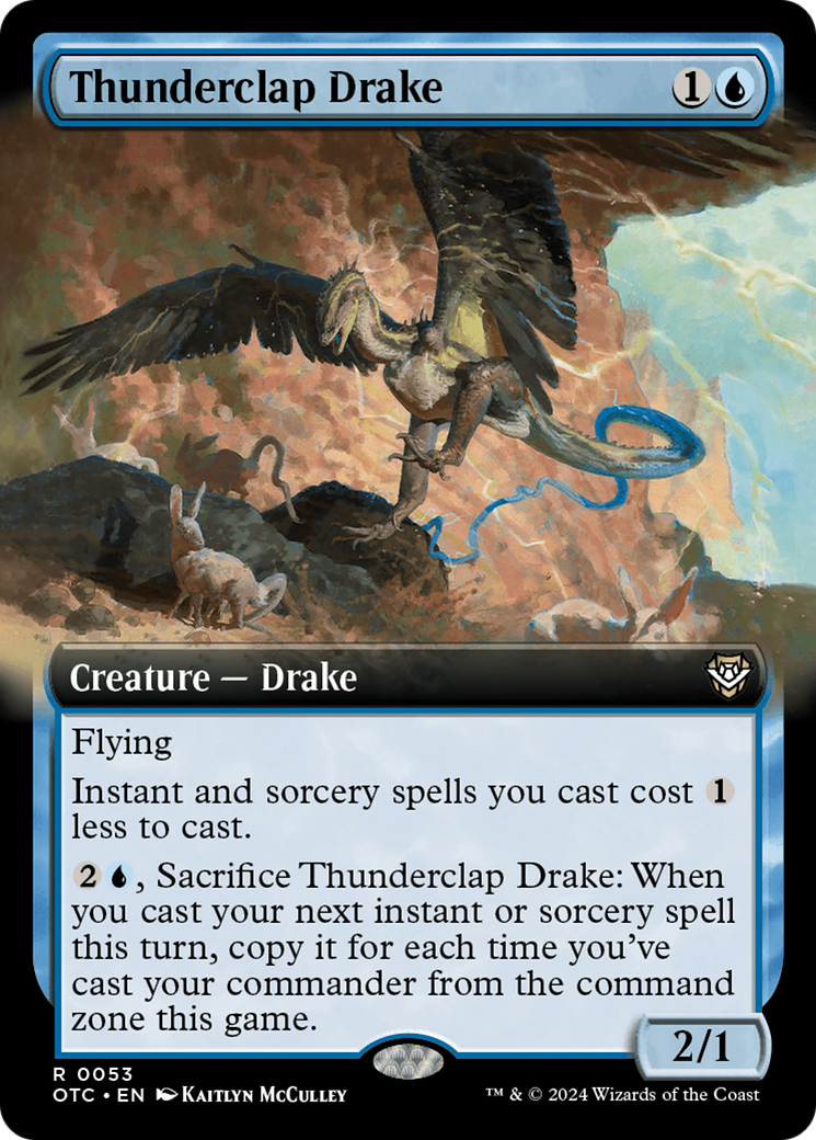 Thunderclap Drake (Extended Art) [Outlaws of Thunder Junction Commander] | Odin's Place