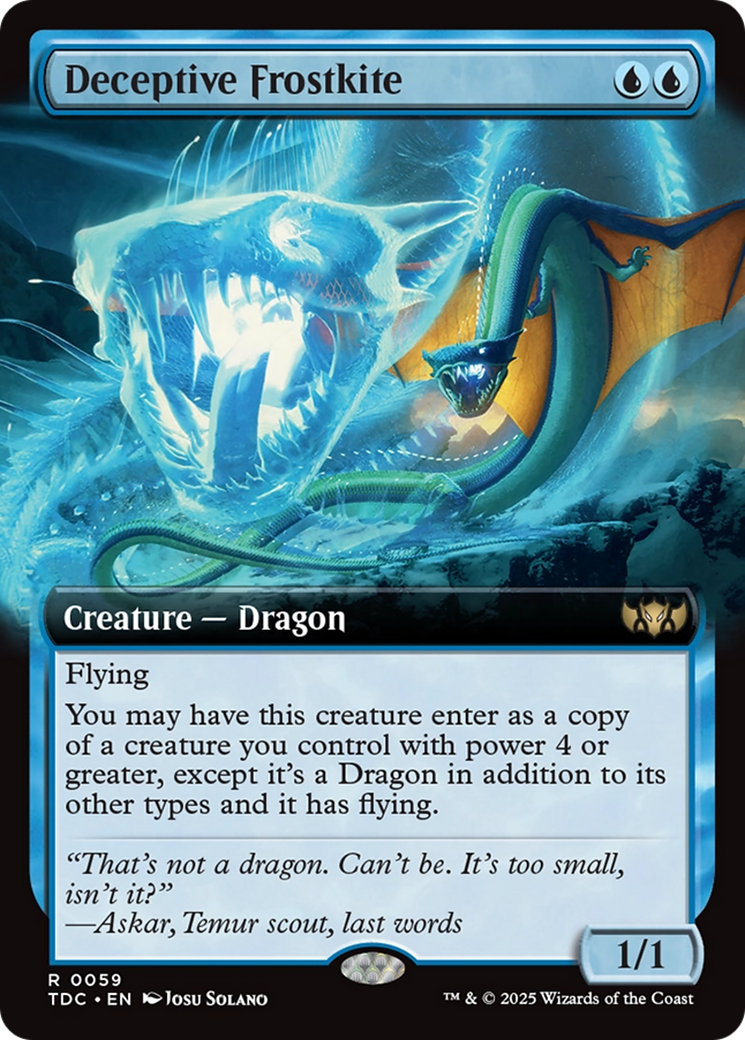 Deceptive Frostkite (Extended Art) [Tarkir: Dragonstorm Commander] | Odin's Place