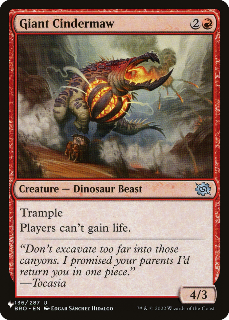 Giant Cindermaw [The List] | Odin's Place