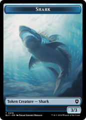 Bird (011) // Shark Double-Sided Token [Bloomburrow Commander Tokens] | Odin's Place