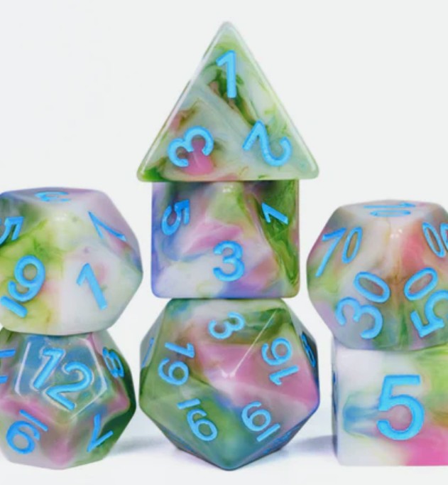 Foam Brain  Field of Spring Poly 7 Dice Set | Odin's Place