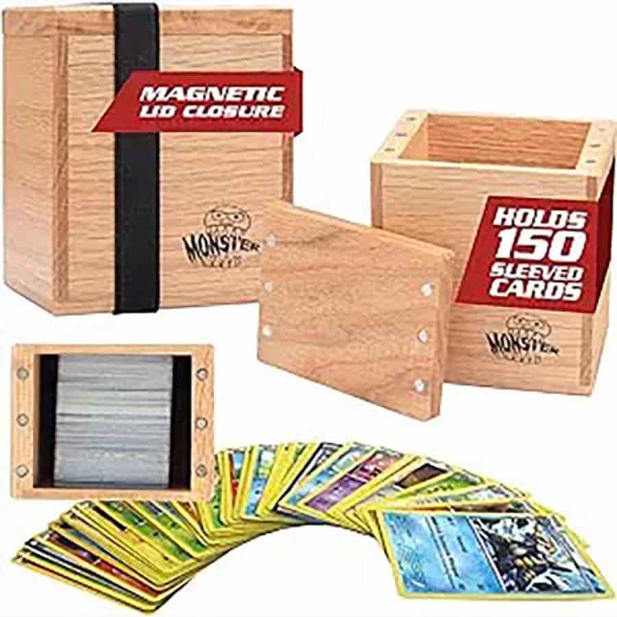 Monster Box: Wooden Single Deck Box (150 Cards): Red Oak | Odin's Place
