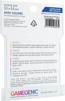 Gamegenic Matte Sleeves: Mini-Square (53 x 53 mm) | Odin's Place