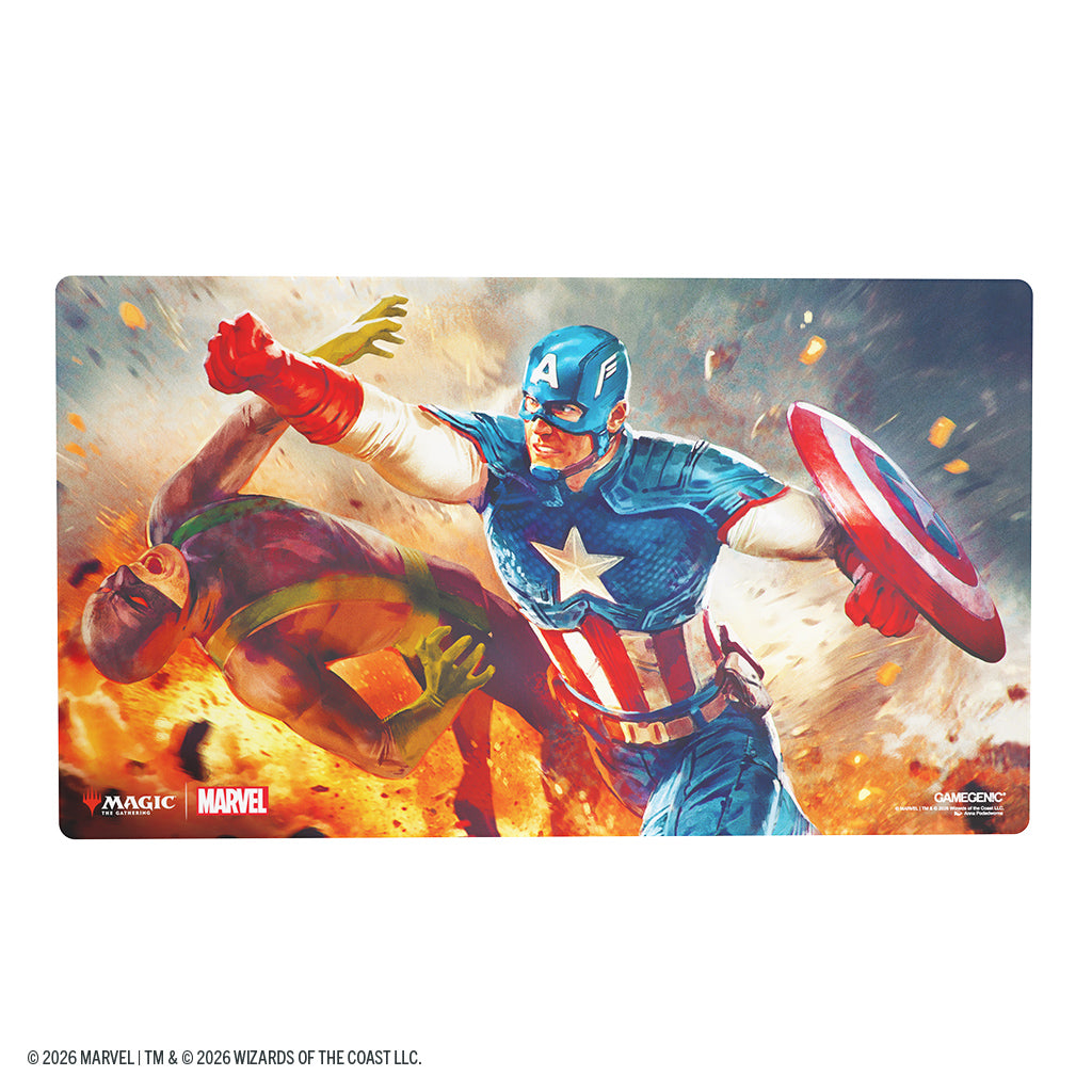 Gamegenic Marvel Super Heroes Prime Playmat - Captain America, Super-Soldier | Odin's Place