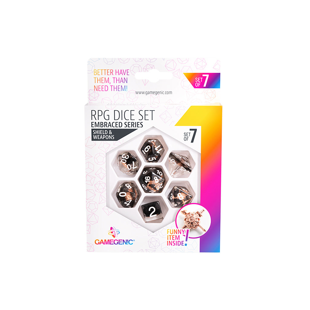 Embraced Series - Shield & Weapons - RPG Dice Set (7pcs) | Odin's Place