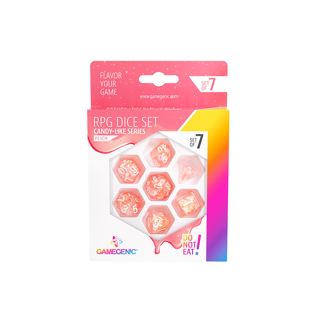 Candy-like Series - Peach - RPG Dice Set (7pcs) | Odin's Place