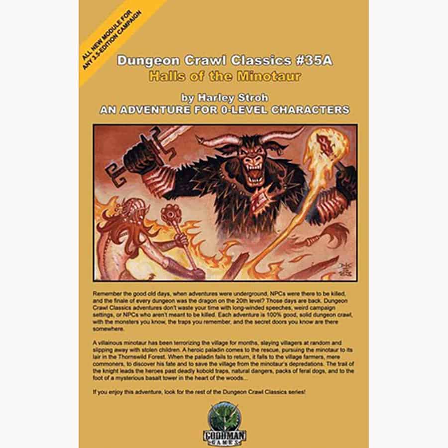 Dungeon Crawl Classics: 35A Mini - Halls of the Minotaur | Odin's Place