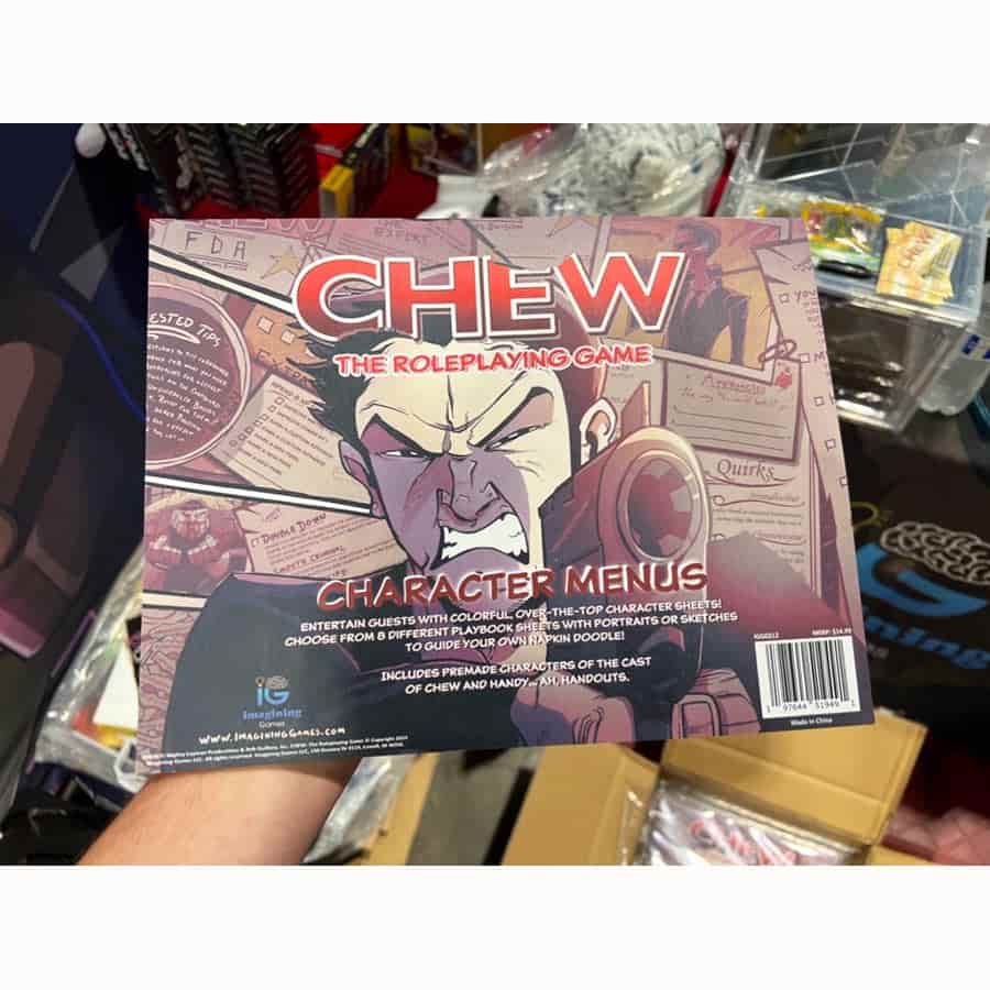 Chew: The Role Playing Game: Character Menus | Odin's Place