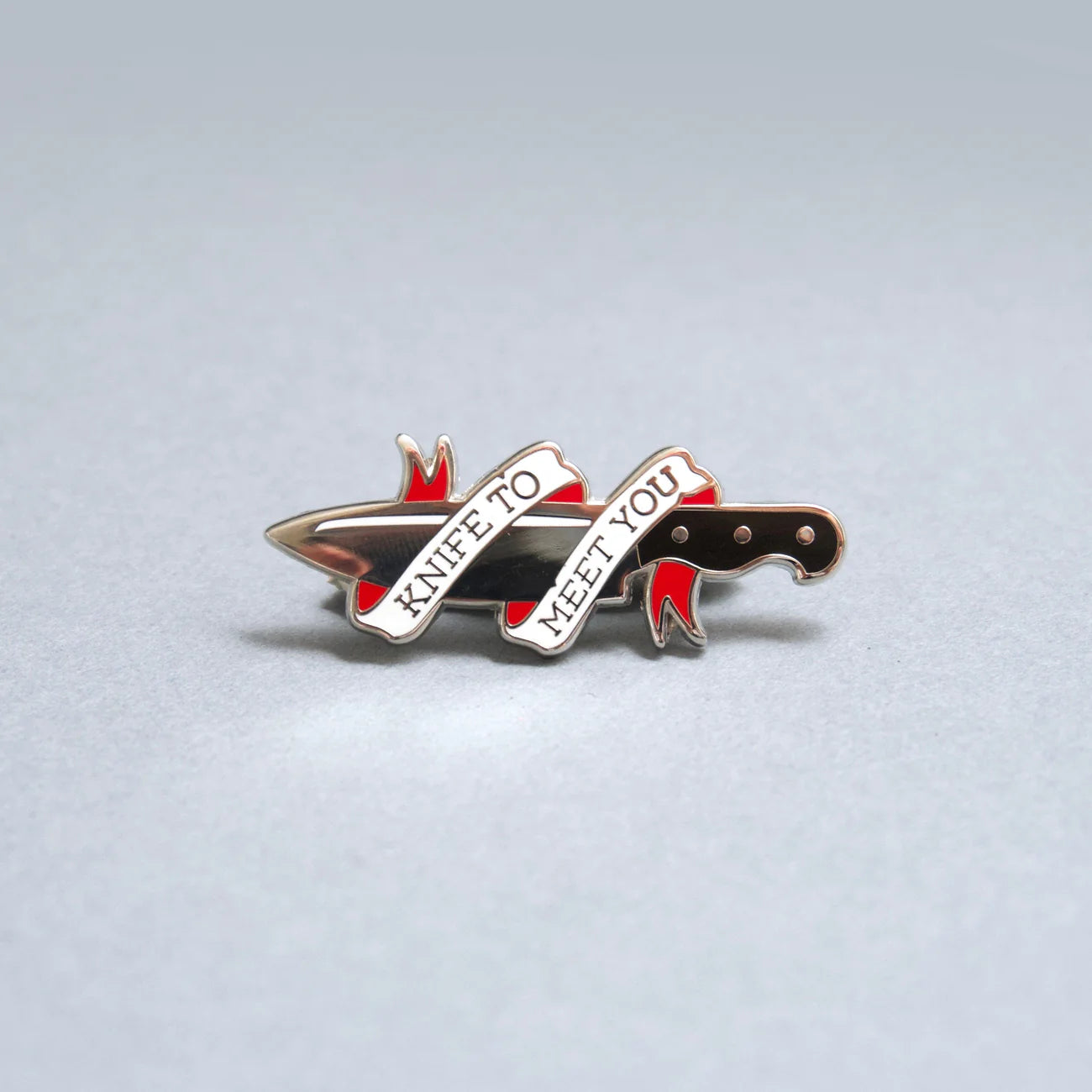 Knife to Meet You Enamel Pin | Odin's Place